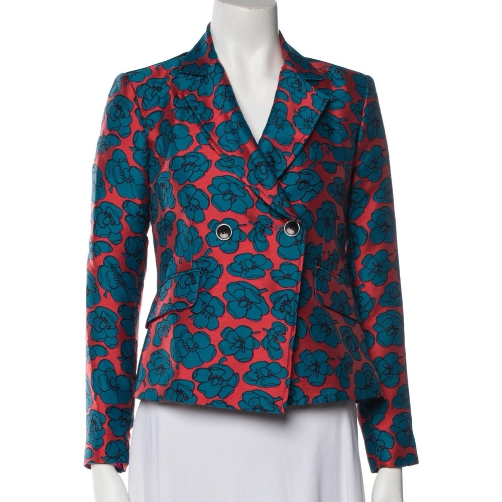 Argent Bright Floral Double Breasted Blazer sz 6